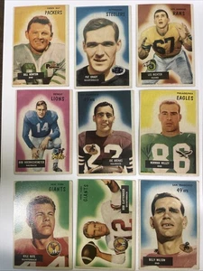 Lot Of 9 1955 Bowman Football Cards Set Break - Picture 1 of 8