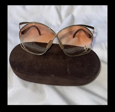 Gafas de sol Christian Dior 2056 doradas y marrones SOLO MARCOS moda de diseñador Foto 1 de 4