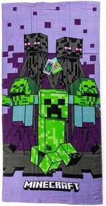 Minecraft Espada Creepers Toalla Playa Jugadores Baño 100% Algodón Niños Piscina Tiempo - Imagen 1 de 1