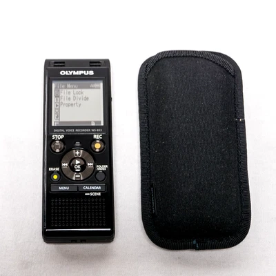 ⭐ EX++ OLYMPUS Digital Voice Recorder WS-853 w/ Case - Tested Works Great! ⭐ - Image 1 of 4