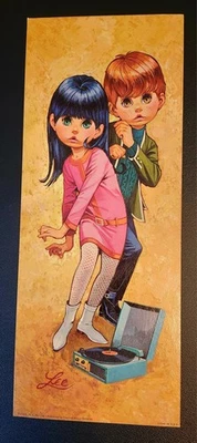 Vintage Lee Big Eyed Niño Y Niña "Go-Go" Adolescente Rocker Años 60 Retro Mod  Foto 1 de 2