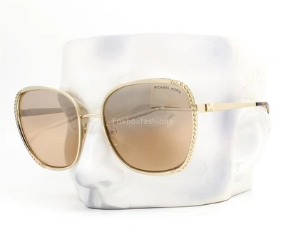 Michael Kors Amsterdam Sunglasses MK 1090 10148Z Light Gold Khaki Flash w/case - Image 1 of 4