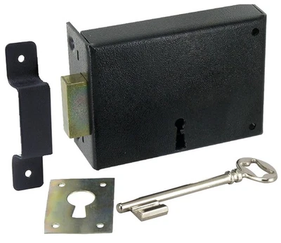 Serrure en applique à Pêne dormant Ouverture Gauche Tirant / Poussant par clé A - Photo 1/2