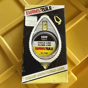 Vintage NOS 1984 EVANS RULE CL100 100' Chalk Line Plumb Line NIB! - Bild 1 von 6