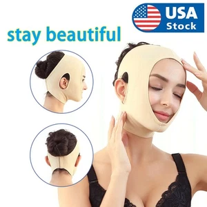 V Line Face Mask for Slimming Double Chin Reducer Lifting Belt Anti-Wrinkle - Picture 1 of 13