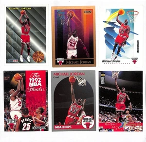 Lot de 6 cartes Michael Jordan 1990 Skybox, Hoops, Upper Deck NBA Chicago Bulls MVP - Photo 1/2