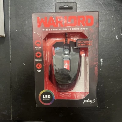 Warlord Wired Professional Gaming Mouse by PBX ~ NEW - Image 1 of 4