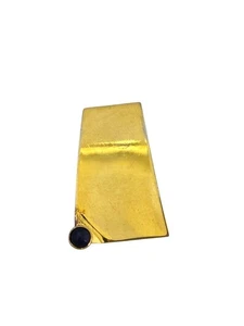 Louis Booth Gold Tone and Sapphire Cabochon Single Clip Earring - Picture 1 of 5