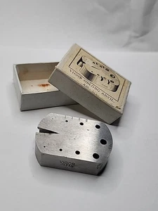 Vintage Vigor An 111 Watchmakers Oval Bench Block Watch Tool With Box - Picture 1 of 9