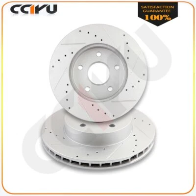 Front Drilled Brake Rotors Fits 1999 2000 2001 2002 - 2004 Jeep Grand Cherokee - Изображение 1 из 4