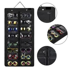 Gafas de sol colgantes plegables de almacenamiento de fieltro montadas en la pared organizadoras 16 ranuras - Imagen 1 de 14
