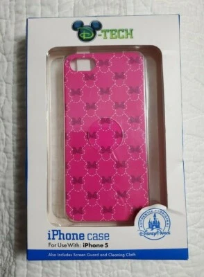 NUEVA Funda Disney iPhone 5 Minnie Mouse Rosa D-TECH Auténtica Parques Disney  Foto 1 de 2