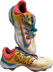 RARE Nike x RBI Alpha Huarache Elite 4 PE React Baseball Cleats. Metal. Size 15 - Picture 1 of 13