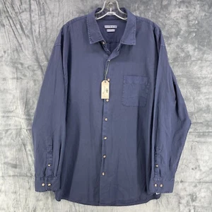 Peter Millar Mens XXL Mountainside Silk Cotton Blend Button Down Shirt Blue NWT - Picture 1 of 21