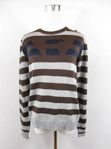 ARMANI Jr. Girl Boy Age 14 Thin Knit Striped Wool Blend Jumper Women's sz S BJ3 - Picture 1 of 11