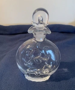 Vintage Heisey Crystal LARIAT Round 4 Oz Oil Bottle Cruet Cologne with Stopper - Picture 1 of 5