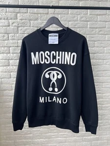 Moschino Milano Couture Sudadera Negra Logo Grande Para Hombre Talla M - Imagen 1 de 6