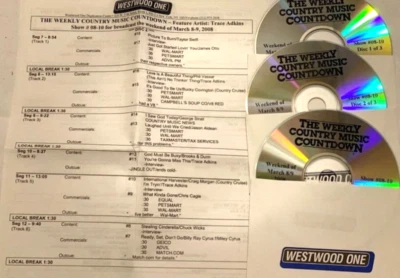 3/8/08 WEEKLY TOP 30 COUNTRY COUNTDOWN,CO-HOST TRACE ADKINS; TAYLOR SWIFT - Image 1 of 2
