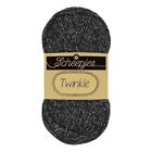 Scheepjes Twinkle DK Cotton Mix Glittering Black Yarn 50g - 903