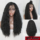 200% Density Long Loose Wave Curly Synthetic Lace Front Wigs Fashion Black Women