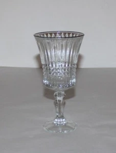 Vintage Crystal Pressed Glass Goblet 7-1/4" - Picture 1 of 10