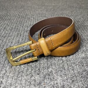 J Crew Belt Womens S Brown Leather Gold Buckle