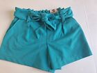 New Sincerely Jules Size Medium Turquoise Shorts Belted Trouser Short New