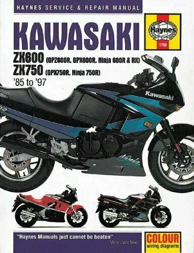 Manual de reparación Haynes Kawasaki ZX600 750 Ninja 1985-1997: H1780 Foto 1 de 1