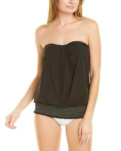 Coco Reef Women's Classic Solids Grace Bra Sized Tankini Swim Top, Black, 34D - Picture 1 of 2