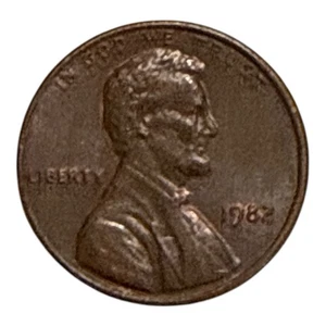 ¡Moneda coleccionable Lincoln Memorial Penny 1982 sin marca de ceca! - Imagen 1 de 2