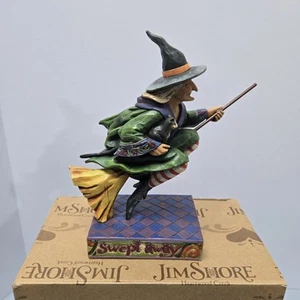 Jim Shore "Swept Away" Witch With Cat Figurine 4005338 2006 - Picture 1 of 6