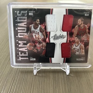 2015 Absolute Quads Jersey Derrick Rose/Taj Gibson/Joakim Noah/Doug McDermott/99 - Picture 1 of 2