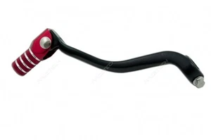 Kawasaki KX 125 250 500 1994=>2008 Leva Cambio Motore Forgiata Nero Rosso Rtech - Picture 1 of 1