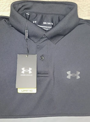 NUEVO POLO UNDER ARMOUR, MEDIANO PARA HOMBRE, RENDIMIENTO UA BLOQUEADO con UPF40 PRECIO DE VENTA SUGERIDO POR EL FABRICANTE $55.00! Foto 1 de 4