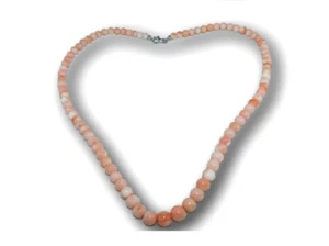 Necklace italian in Pink Coral Women of Vintage and Natural Gemstone genuine for - Picture 1 of 6
