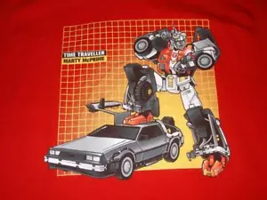 Time Traveller Marty McPrime Transformers rot Alstyle T-Shirt Herren Small gebraucht - Bild 1 von 2