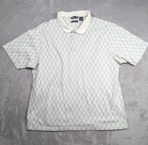 PGA Tour Mercerized Polo Shirt Mens Size XXL White Argyle Golf Country Club - Picture 1 of 6