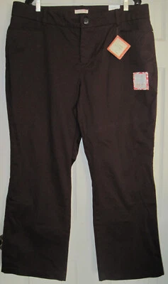 NWT New with tags Dockers Woman Size 18W Short Brown Pants Straight Leg Slimming - Image 1 of 2