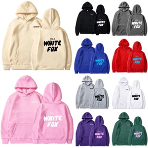 Girls Boys Printed Wht Fx Pocket Hoodies Kids Sweatshirts Pullover Jumpers Tops - Picture 1 of 61