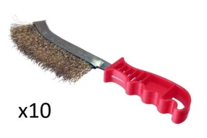 10x Wire Brush Heavy Duty Multipurpose Brass Steel Metal Rust Paint Removal 2105 - Picture 1 of 2