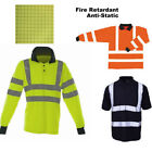 Fire Flame Retardant Anti-Static Hi Visibility Polo Shirt 3 Colours 4 Sizes