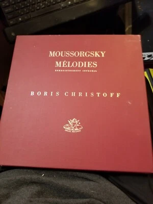 MOUSSORGSKY Melodies - BORIS CHRISTOFF - ANGEL 4LP DELUXE BOX Foto 1 de 2