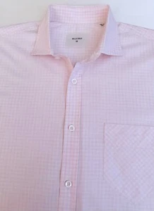$178 BILLY REID Made In Italy Shirt Mens 16 Gingham Lightweight Cotton Button Up - Picture 1 of 12