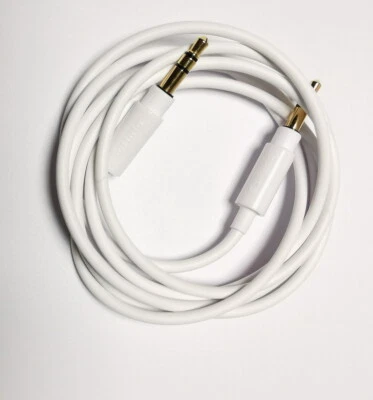 Cable de audio blindado auxiliar Philips de 3,5 mm - cable auxiliar macho a macho blanco Foto 1 de 4