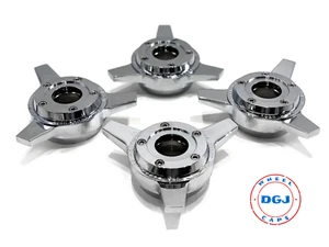 Zenith 3 Bar Locking Cut Chrome Lowrider Wire Wheel Knock-Off Spinners Caps - Picture 1 of 3