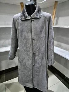 FIBOK SHEARLING MONTONE usato PRE-OWNED donna woman tg.52 grigio XYR475L - Picture 1 of 10