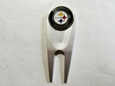 EVERGOLF Golf/ Pittsburgh Steelers Double Sided Ball Marker with Divot Tool - New!!