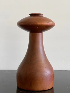 Vintage Denmark Dansk IHQ Teak Wood Salt Shaker and Pepper Mill Grinder - Picture 1 of 6