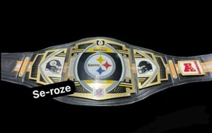 New Article Pittsburg Steelers PS Championship Belt Adult Size Replica 2mm Brass - Picture 1 of 3