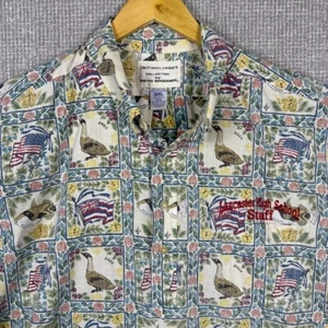 Reyn Spooner Sz 3XL 2007 Varez 4th July RED Eagle LOGO Flag Hibiscus Popover - Picture 1 of 15